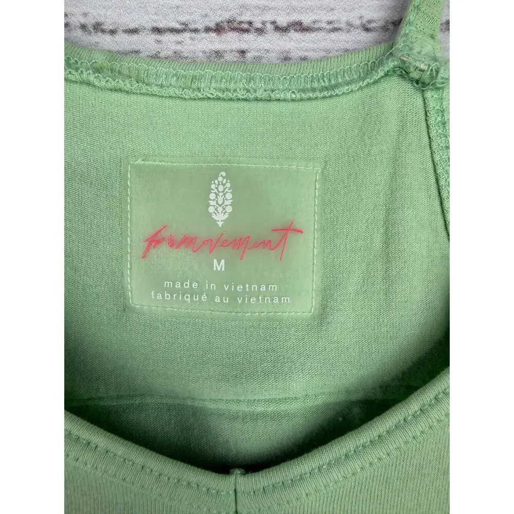 Free People Movement Hot Shot Jumpsuit Medium NEW Bright Jade Green Boho Slouchy